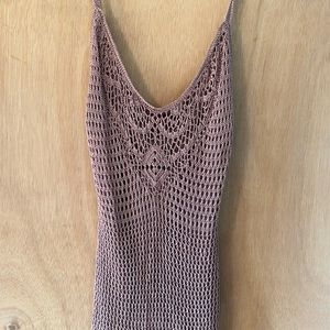 Cappuccino colored lined tank Size M